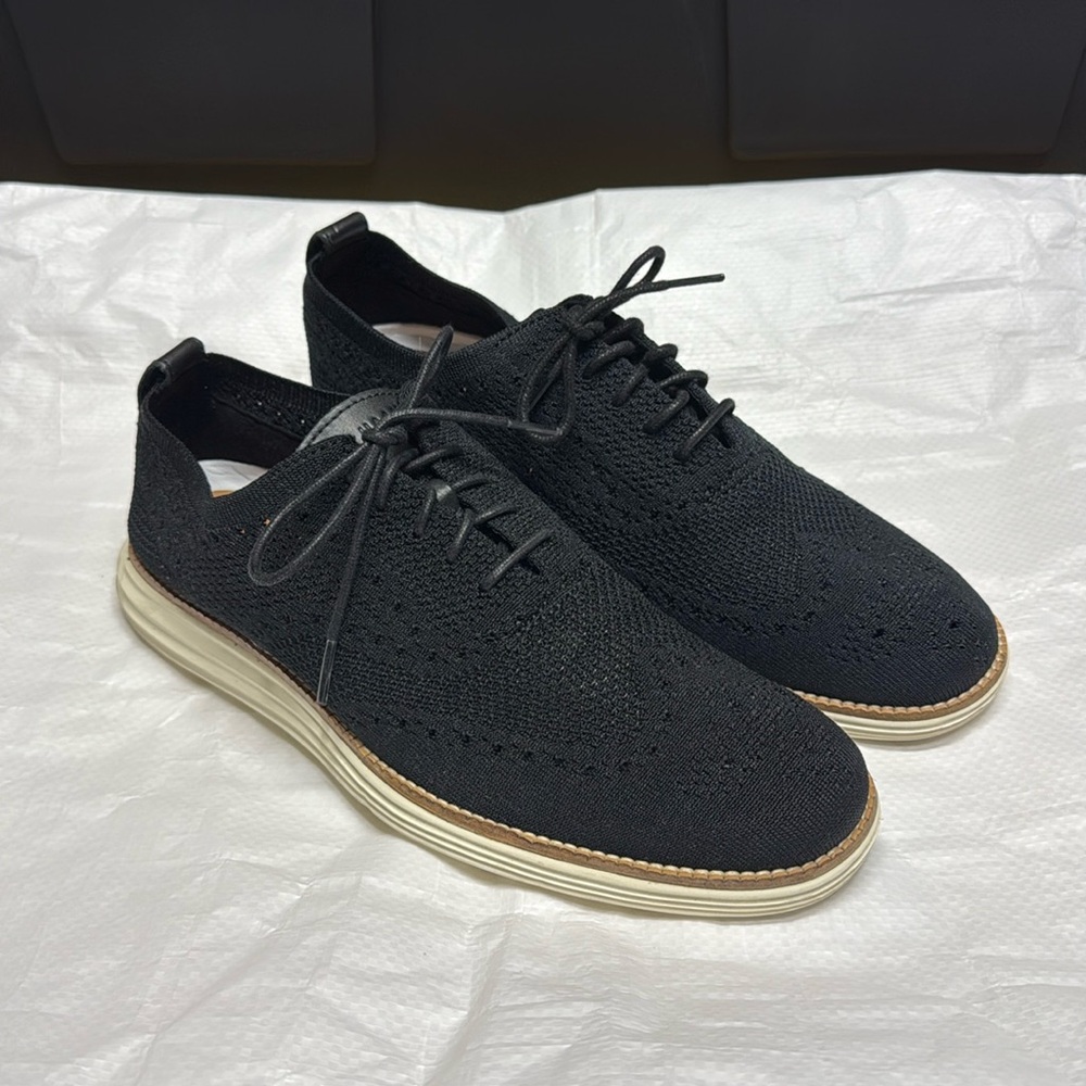 Cole Haan Original Grand C27959 Men's Size 9 Black Stitchlite Wingtip Oxford